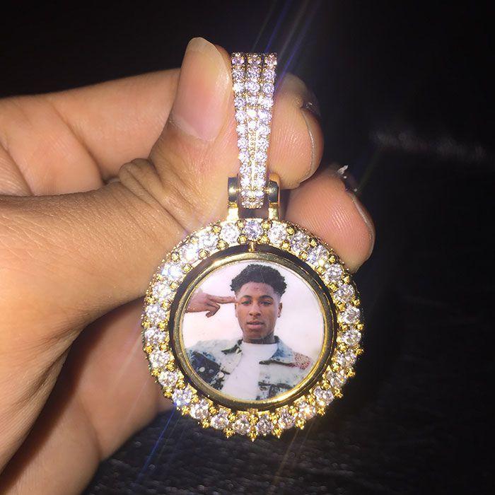 Double Sided Rotating Custom Photo Pendant