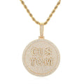 GUBANLINK 60MM Customized Letter Necklace 3D Large Disc Gubanlink