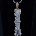 925 sterling silver VVS moissanite diamond alphabet pendant Gubanlink