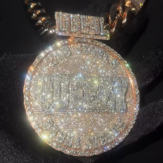 Custom Circle Letter Pendant VVS Moissanite 925 Silver 18K Gold Plated Hip Hop Letters Pendant