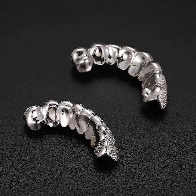 925S Moissanite Diamond Honeycomb Grillz