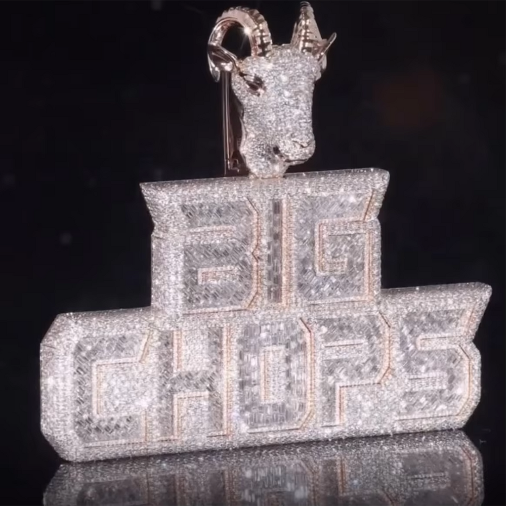 Custom 925 Sterling Silver 3D Letter Ice Crystal VVS Moissanite Diamond Pendant Necklace