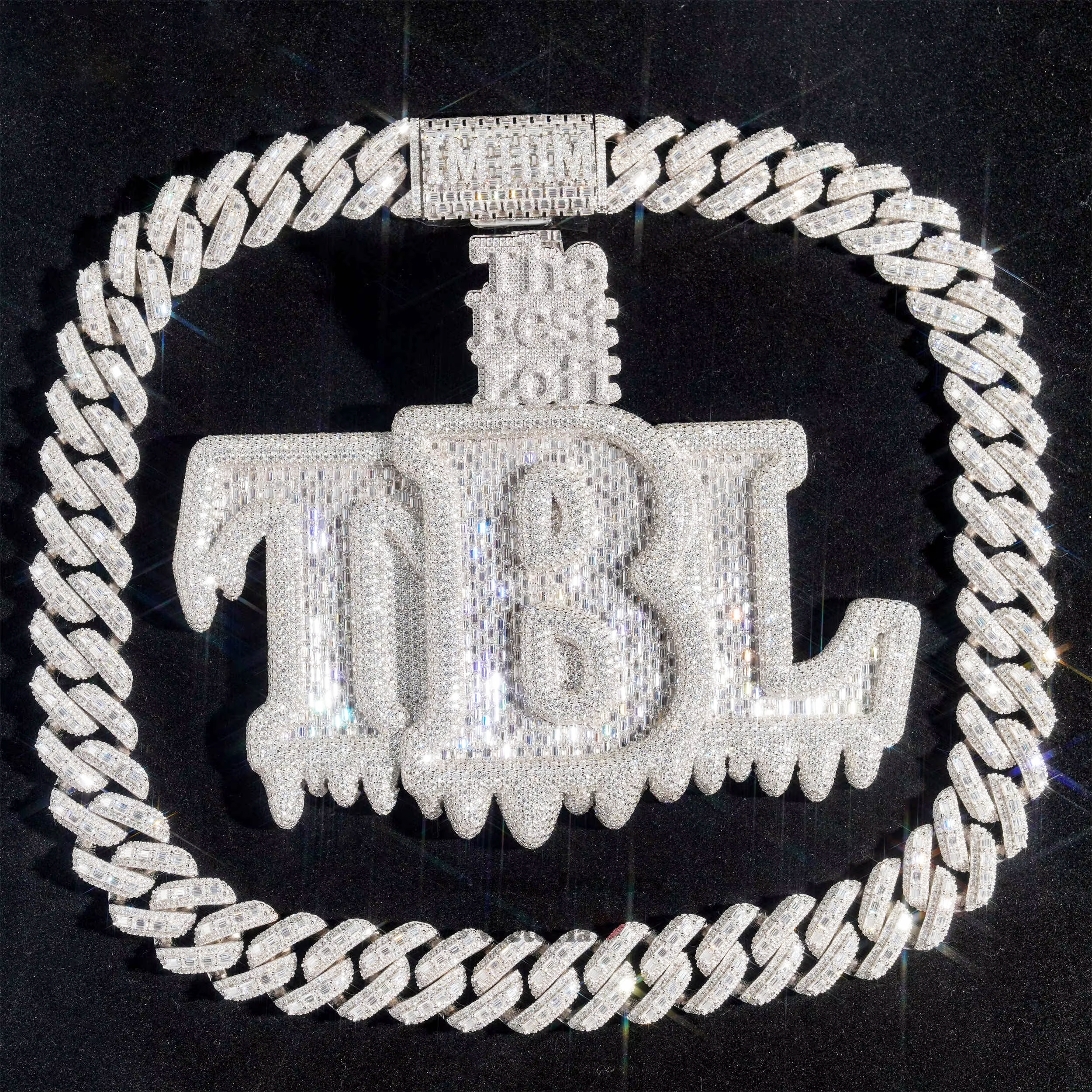 Hip Hop Jewelry Mens Iced Out Custom Letter Pendant 925 Sterling Silver VVS Moissanite Diamond Number Name Initial Logo Pendant Gubanlink