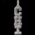 Bling Hip Hop Pendant Tennis Chain Fashion Silver Jewelry VVS Moissnaite Diamond Custom Iced Out Letter Name Pendant Necklace Gubanlink