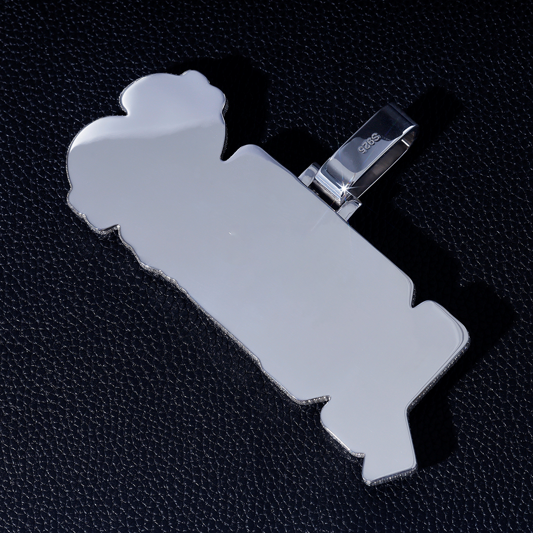 Luxury VVS D Moissanite Pendant 925 Sterling Silver Custom Moissanite Pendant Necklace