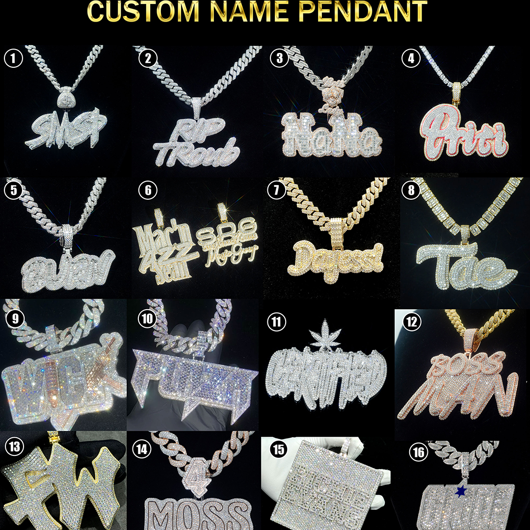 How do I customize my Silver Moissanite Letter Pendant? Gubanlink