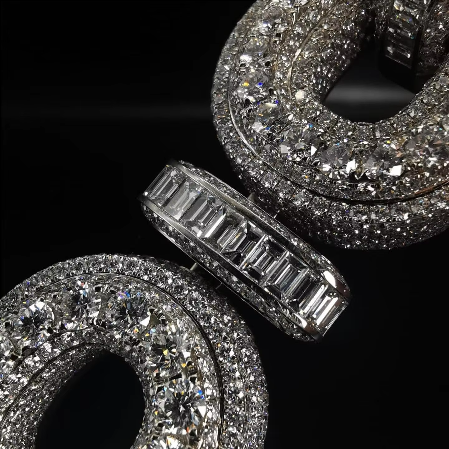 Personalized Custom Baguette  Name Chain Pendant Bling Rappers Fashion Mens Jewelry Hip Hop Iced Out 18K White Gold