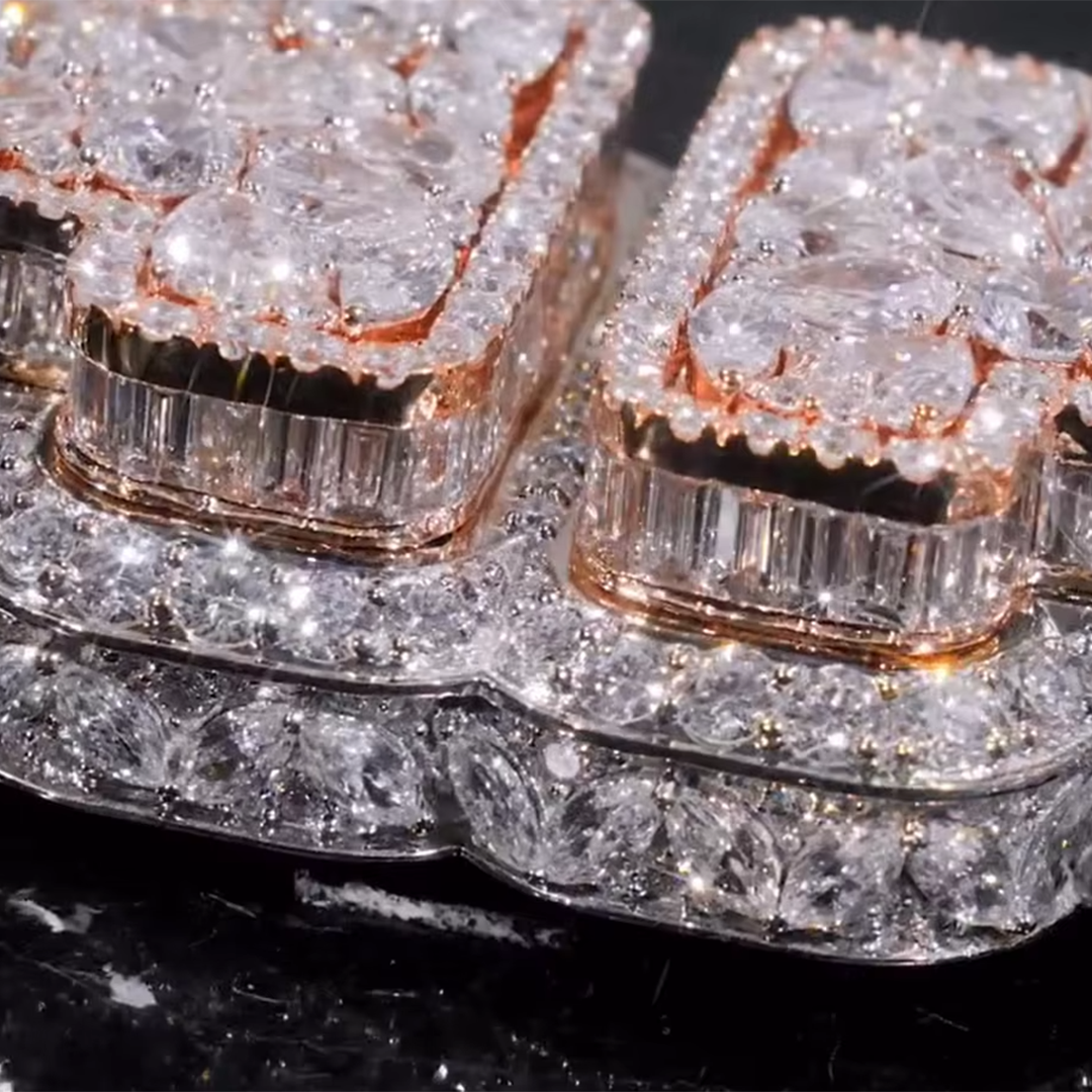 Customized personal rapper 3D jewelry 925 full ice crystal moissanite letter pendant Gubanlink