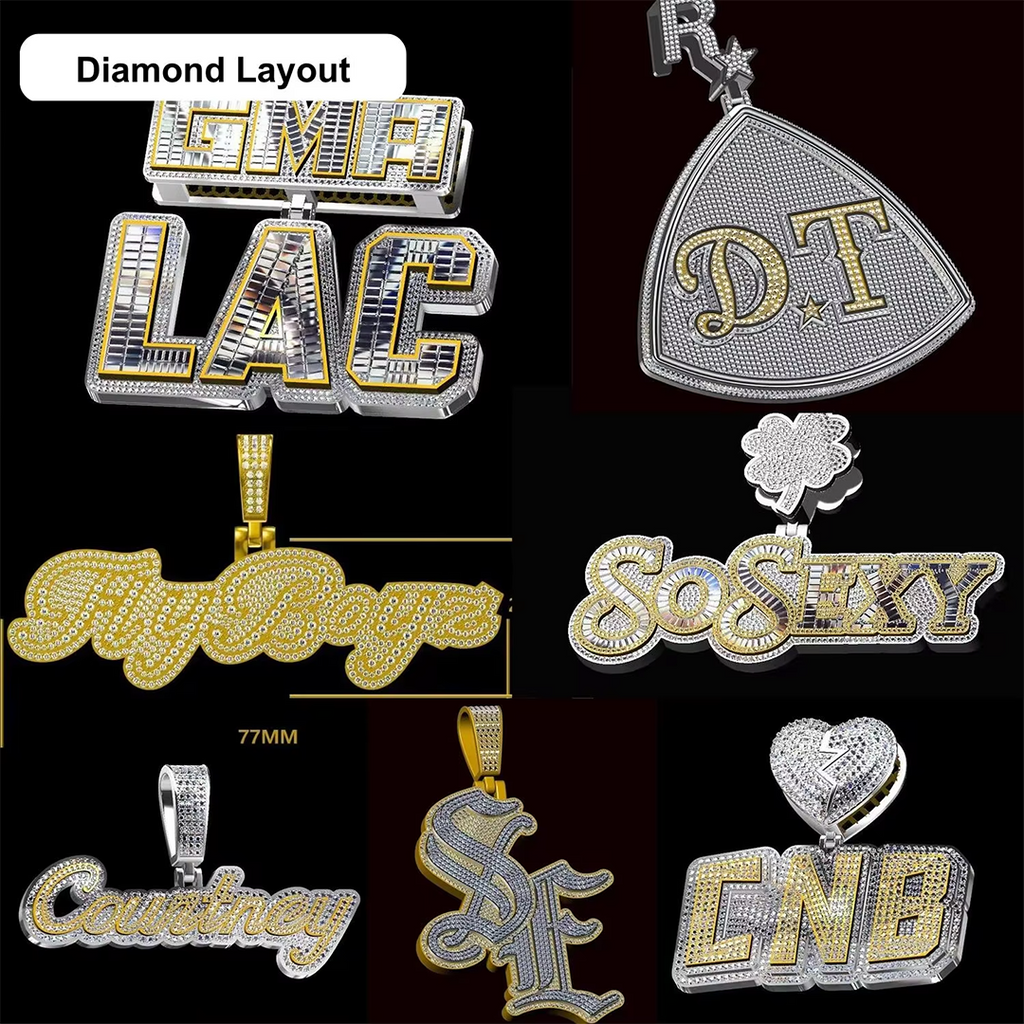 Custom VVS D Moissanite Name Necklace