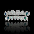 Custom 925 Silver Moissanite Opal Grillz Gubanlink
