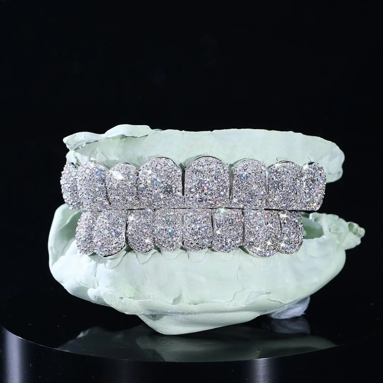 Honeycomb S925 Moissanite Diamond Grillz Gubanlink