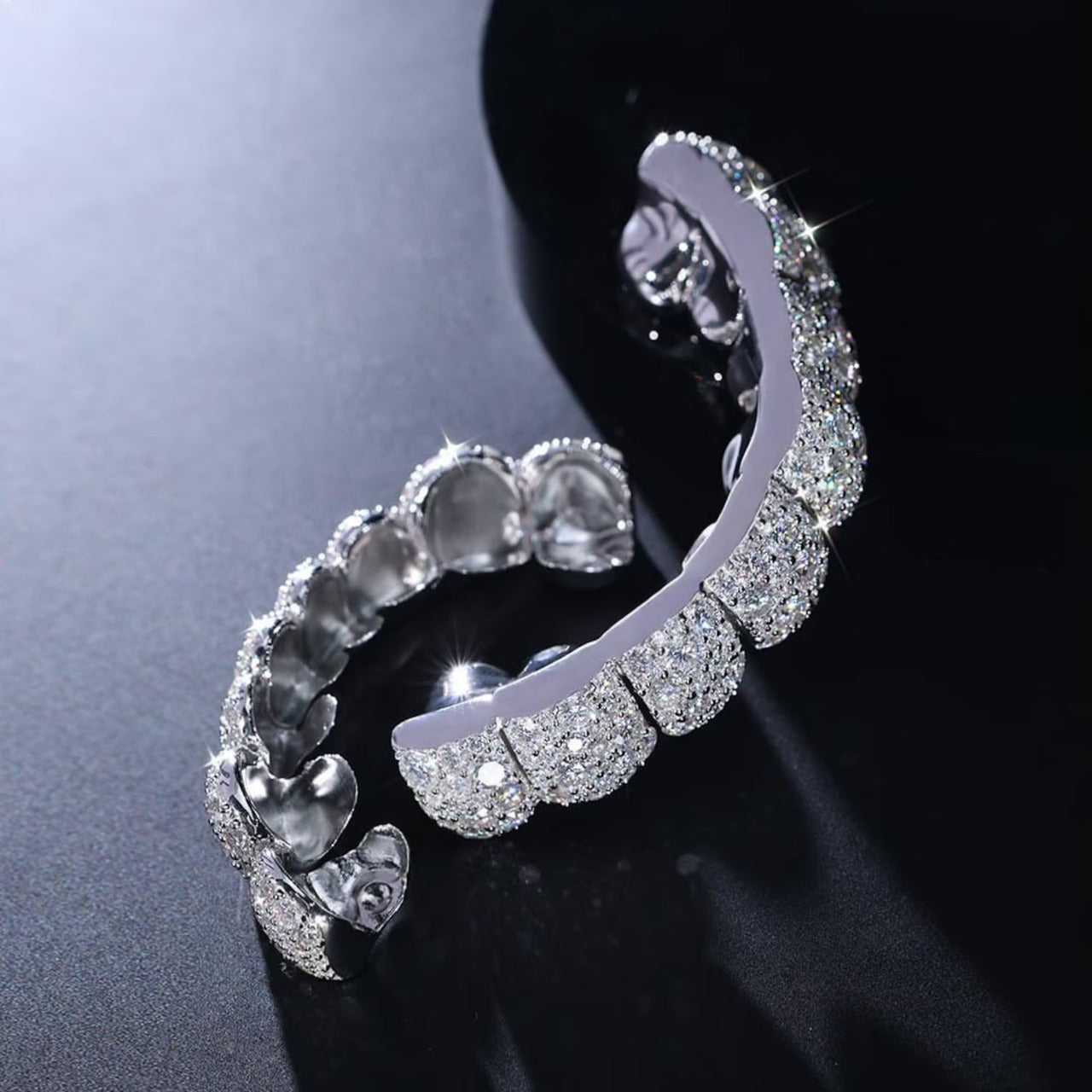 Honeycomb S925 Moissanite Diamond Grillz Gubanlink