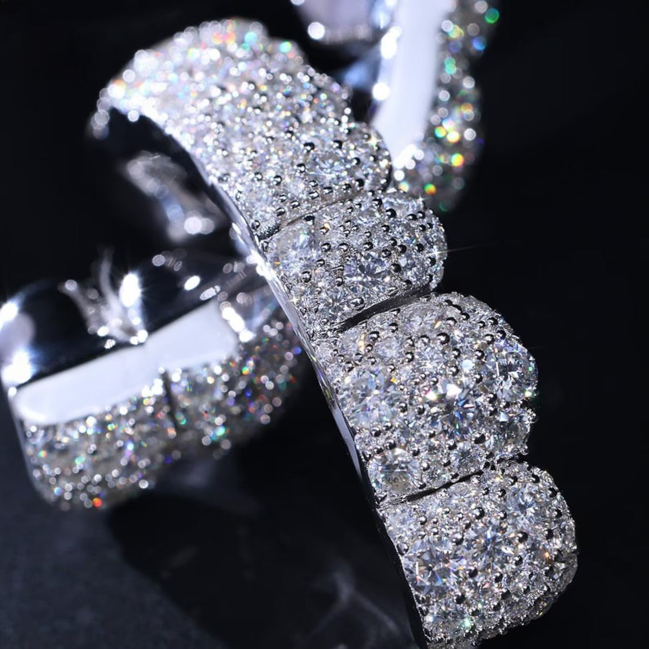 Honeycomb S925 Moissanite Diamond Grillz