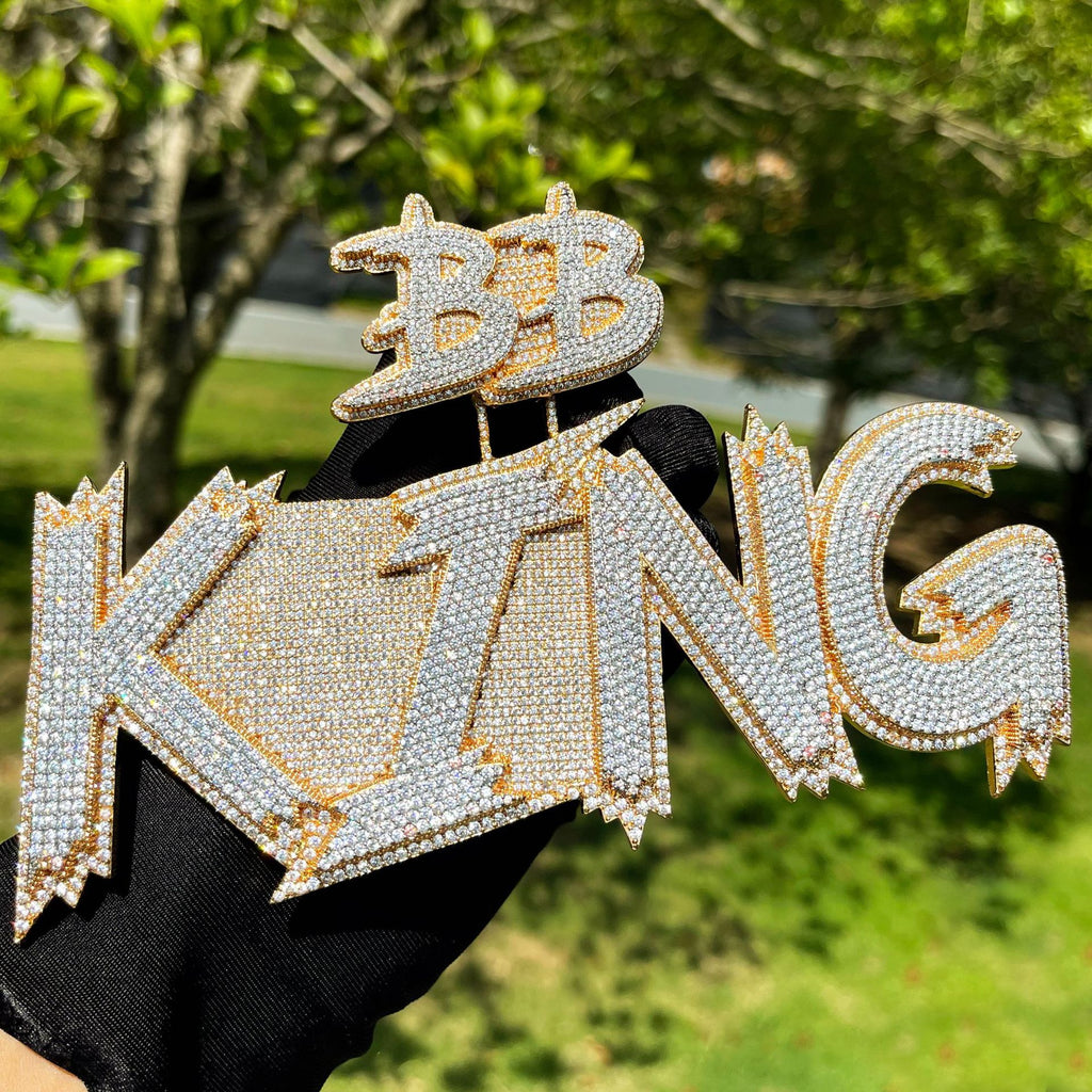 Iced Graffiti Letters Hip Hop Custom Made Nameplate Hip Hop Pendant