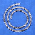 6mm S925 silver single row moissanite Cuban Link Chain Gubanlink