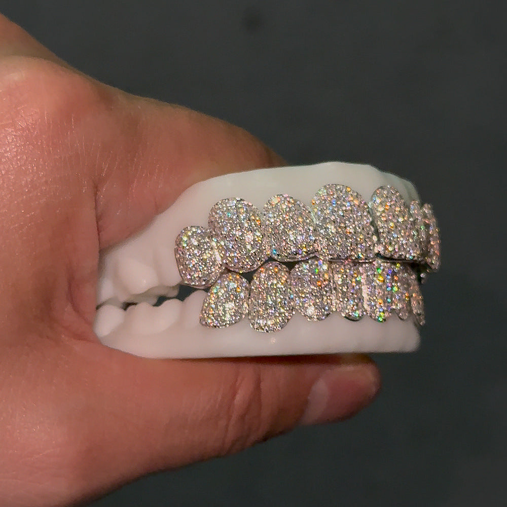 Honeycomb S925 Moissanite Diamond Grillz