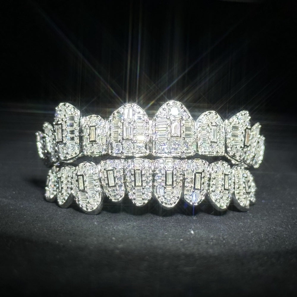 BaguetteS925 Moissanite Diamond Grillz Gubanlink