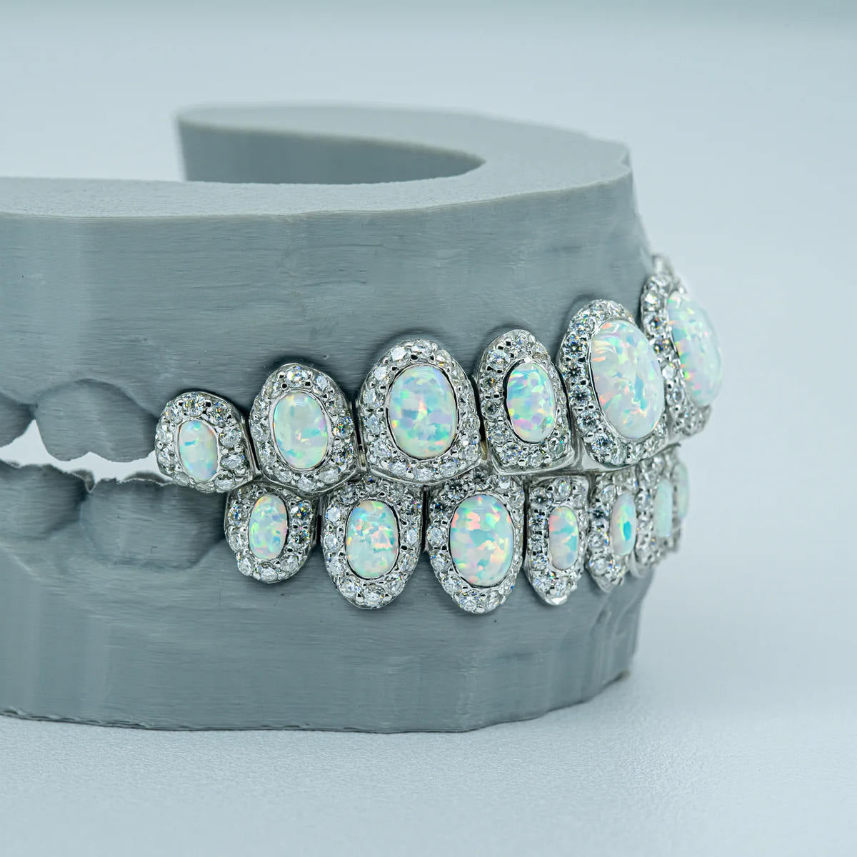 Opal With S925 VVS Moissanite Diamond Grillz