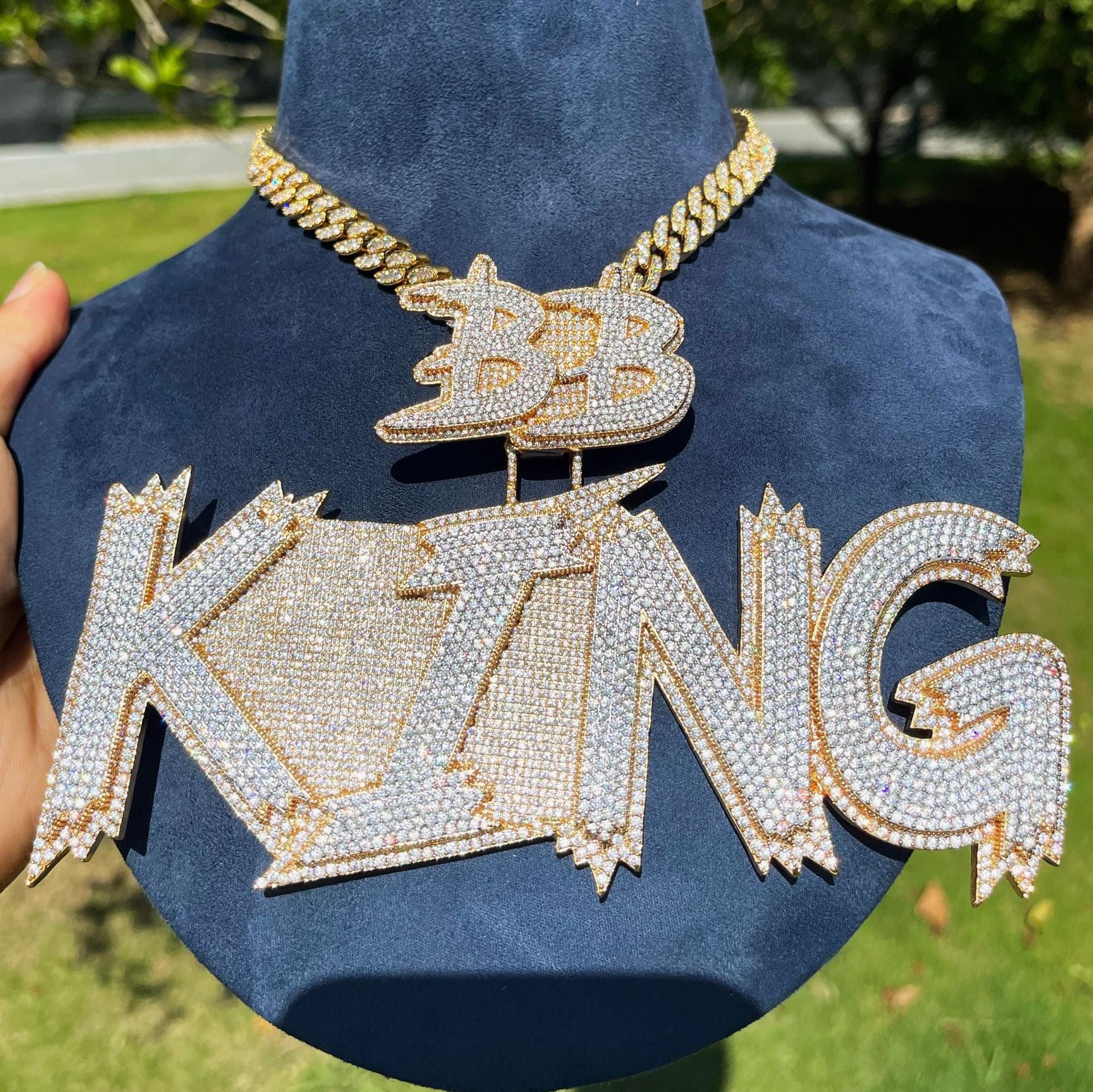 Iced Graffiti Letters Hip Hop Custom Made Nameplate Hip Hop Pendant Gubanlink