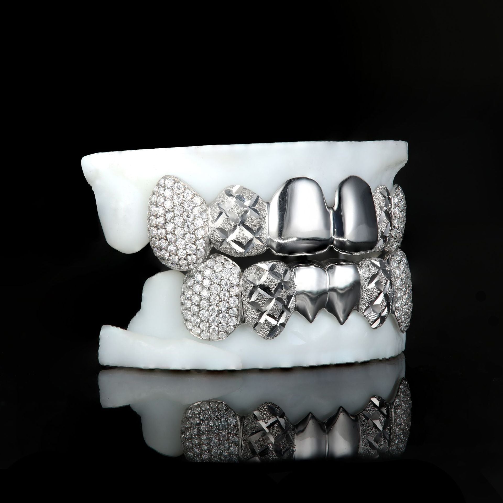 Glossy S925 Moissanite Diamond Grillz Gubanlink