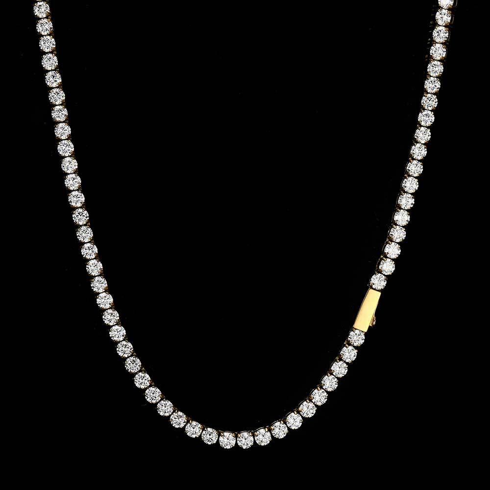 4MM  Gold Plated Tennis Chain
