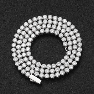 5MM White Gold Plated  Tennis Chain
