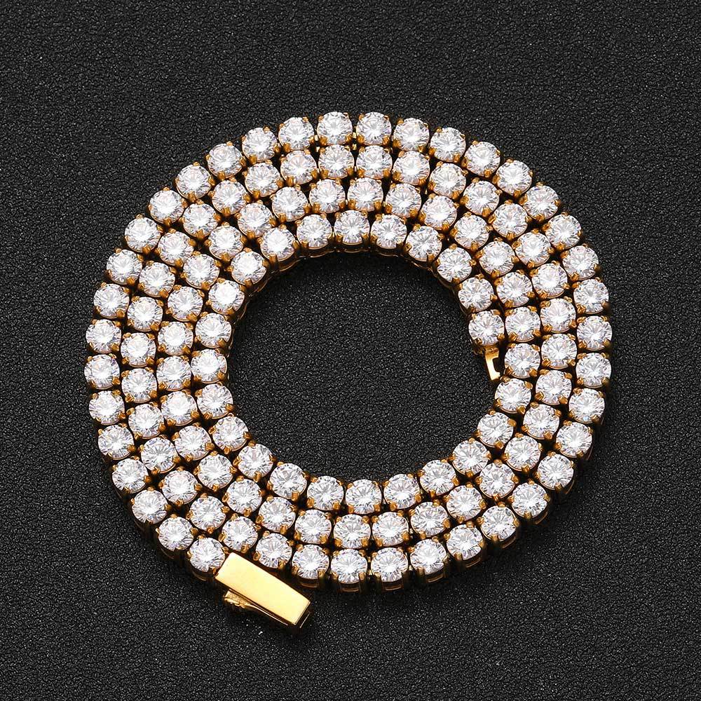 5MM Gold Plated  Tennis Chain Thegoldlinks