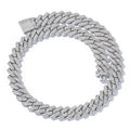 14mm 925 silver moissanite diamond cuban chain Gubanlink