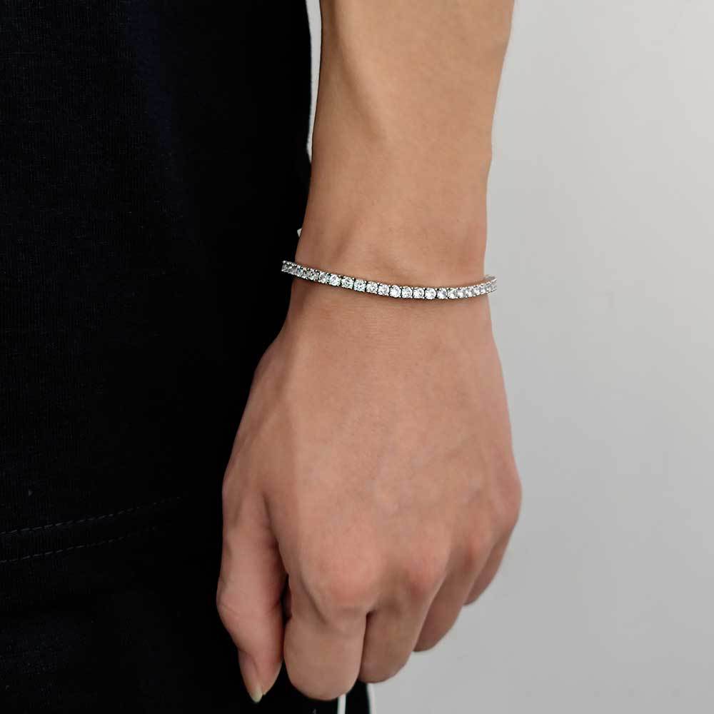 Rose Gold 925 Silver Moissanite Tennis Bracelet (ALL SIZES) Gubanlink