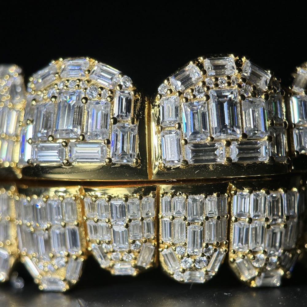 Emerald S925 Moissanite Diamond Grillz Gubanlink