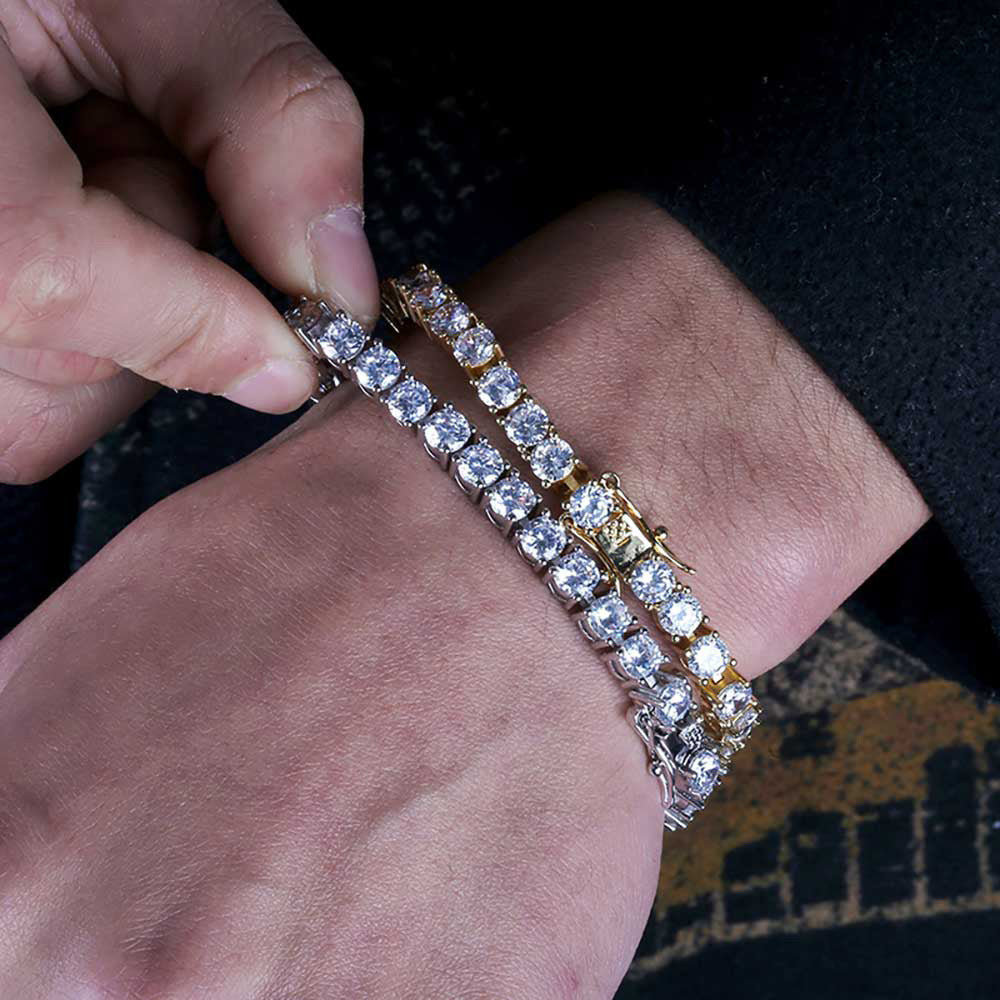 Rose Gold 925 Silver Moissanite Tennis Bracelet (ALL SIZES) Gubanlink