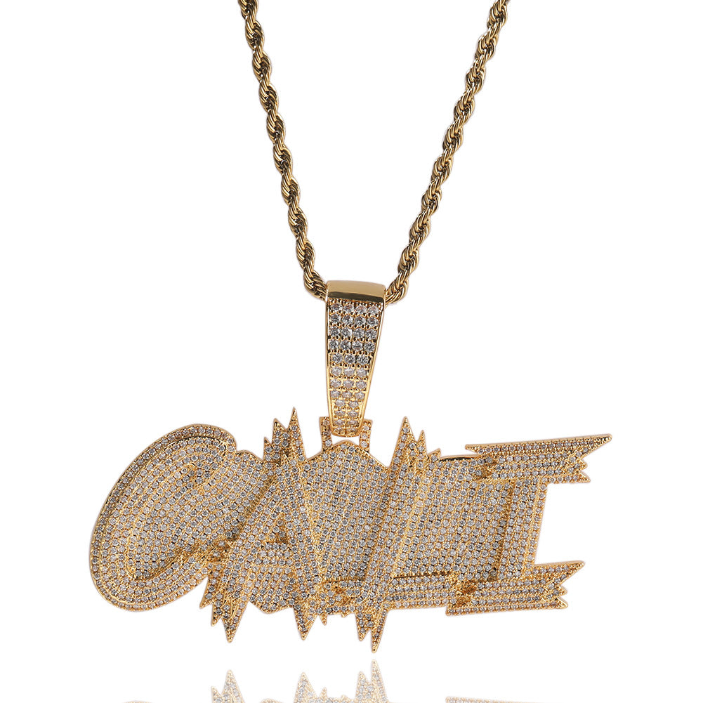 Custom Three-row Letter Hip-hop Pendant Gubanlink