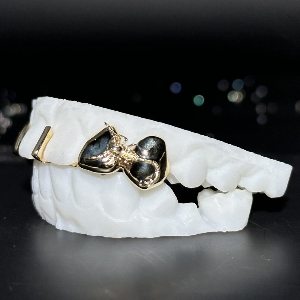 Smooth Scorpion Carved Teeth Grillz