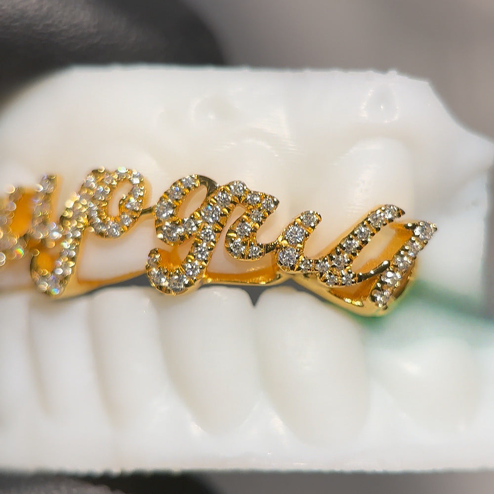 Letter S925 Moissanite Grillz Gubanlink