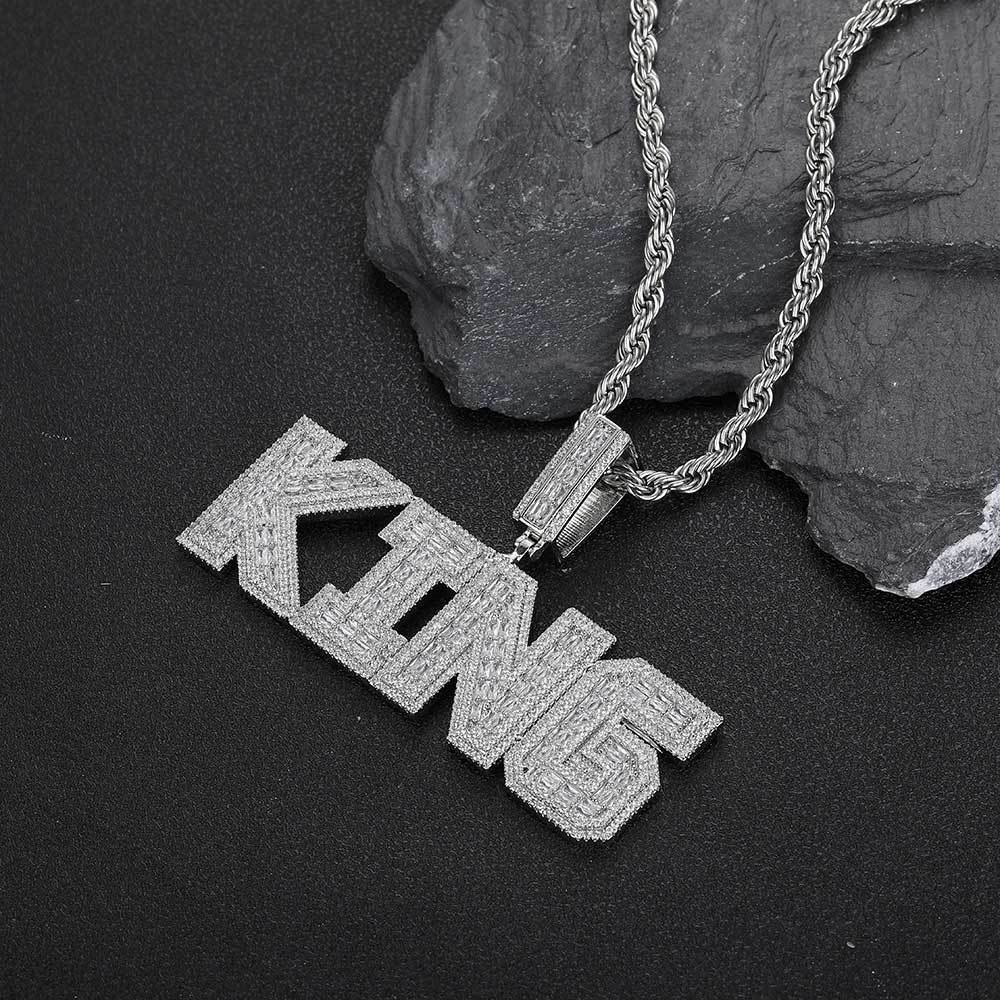Custom T-square hip-hop letter pendant