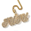 Customized Letter Square Zircon Pendant Gubanlink