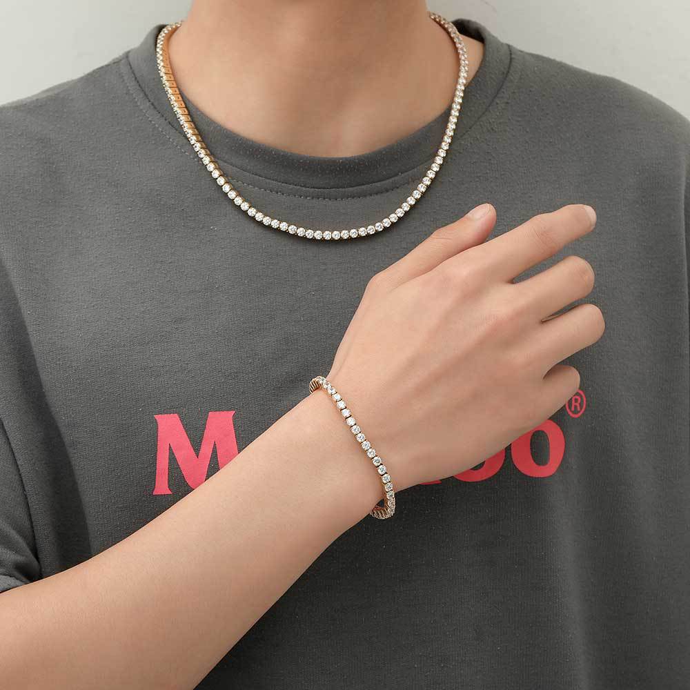 5MM Gold Plated  Tennis Chain Thegoldlinks