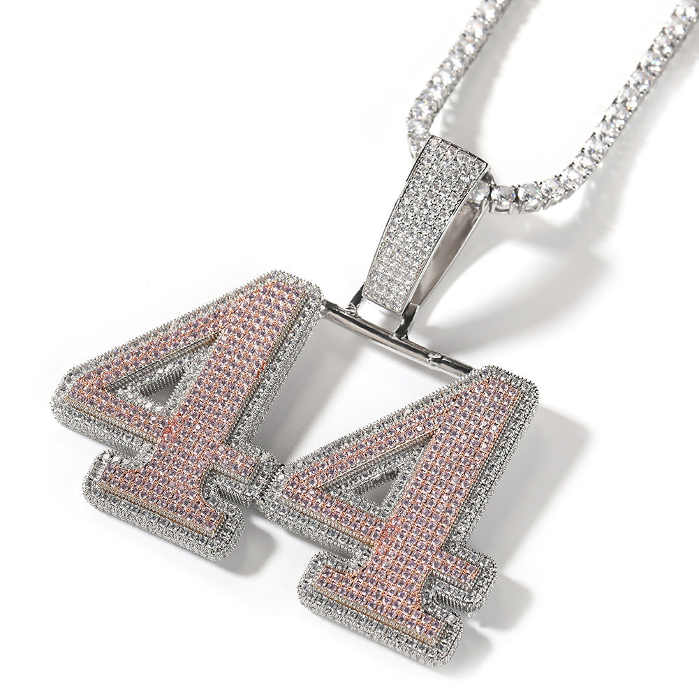 Customized Digital and Alphabet Zircon Pendant Gubanlink