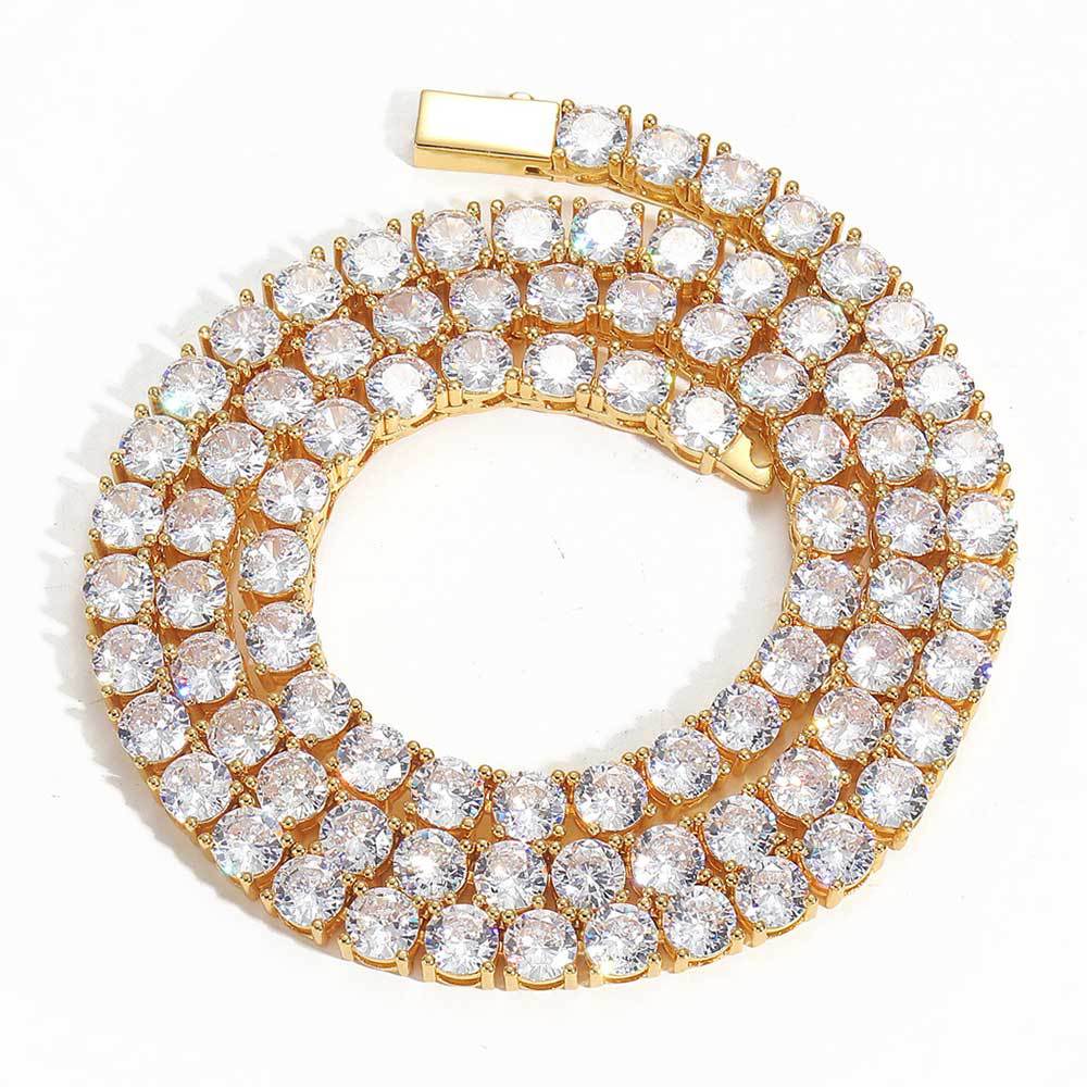 3mm-5mm   Gold S925 Silver Moissanite Tennis Chains
