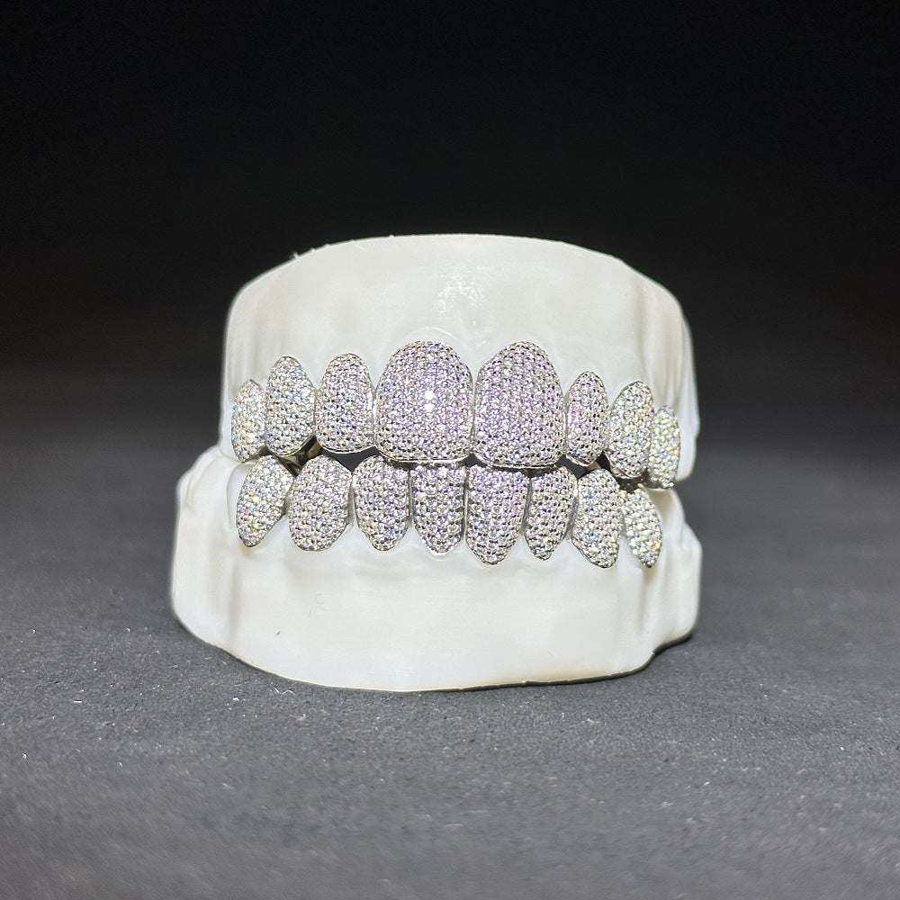8 on 8 925S Moissanite Diamond Grillz Gubanlink