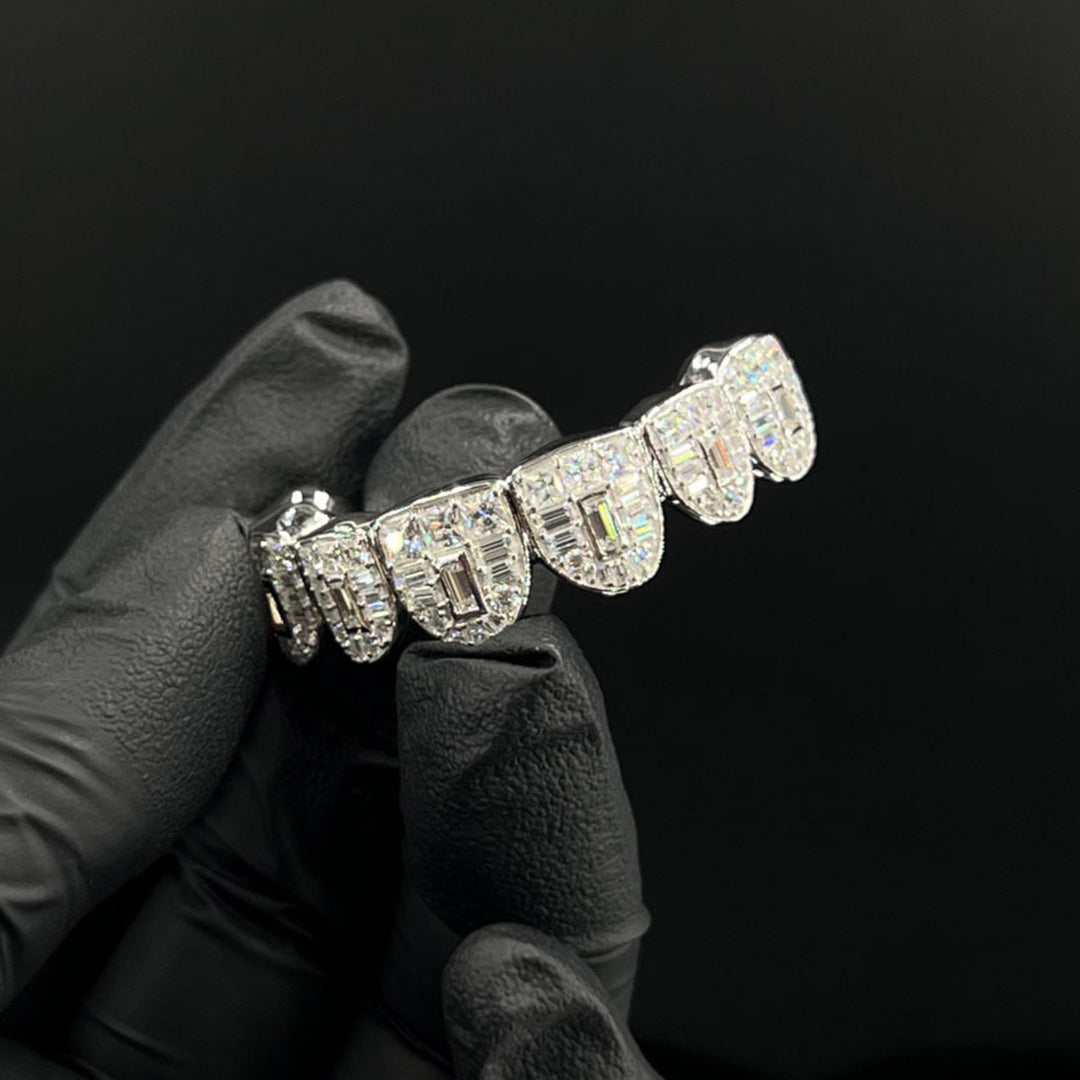 Double row S925 Moissanite Diamond Grillz