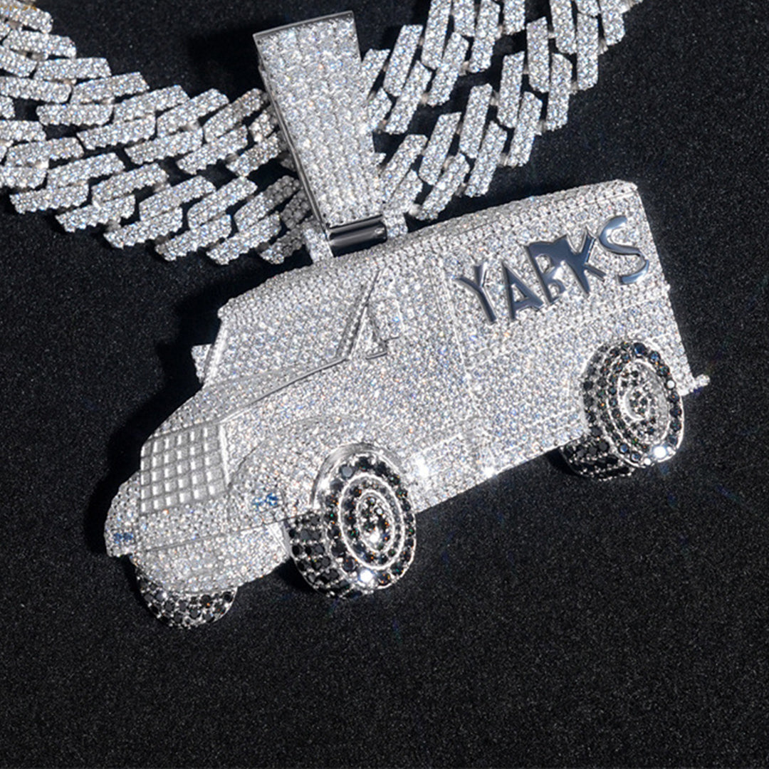 Custom Car Moissanite Hip Hop Pendant gubanlink