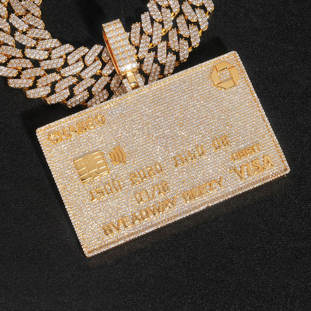 Moissanites Iced Out Credit Card Custom Pendant Bank Card Pendant