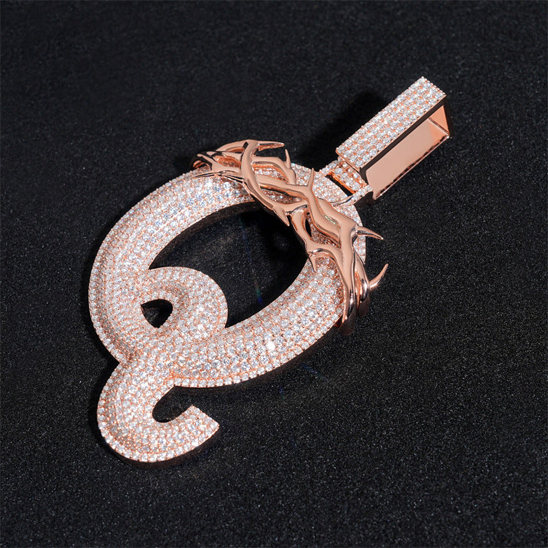 Custom Letter Q Moissanite Pendant gubanlink