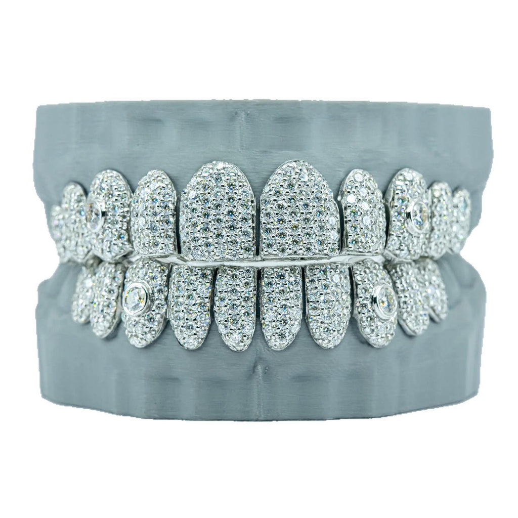 10 on 10 Featured inlay S925  VSS Moissanite Diamond Grillz