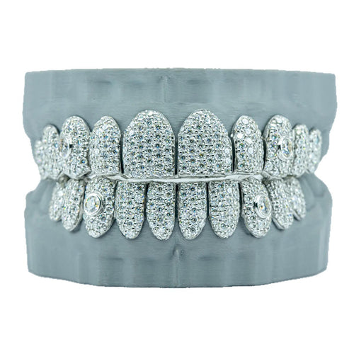 10 on 10 Featured inlay S925  VSS Moissanite Diamond Grillz
