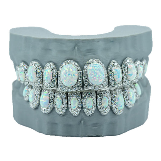 Opal With S925 VVS Moissanite Diamond Grillz