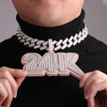 Customized Copper Inlaid Zircon Digital Letter Pendant Gubanlink