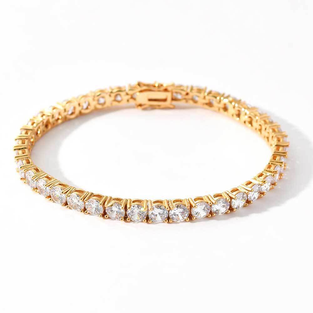 Gold 925 Silver Moissanite Tennis Bracelet (ALL SIZES) Gubanlink