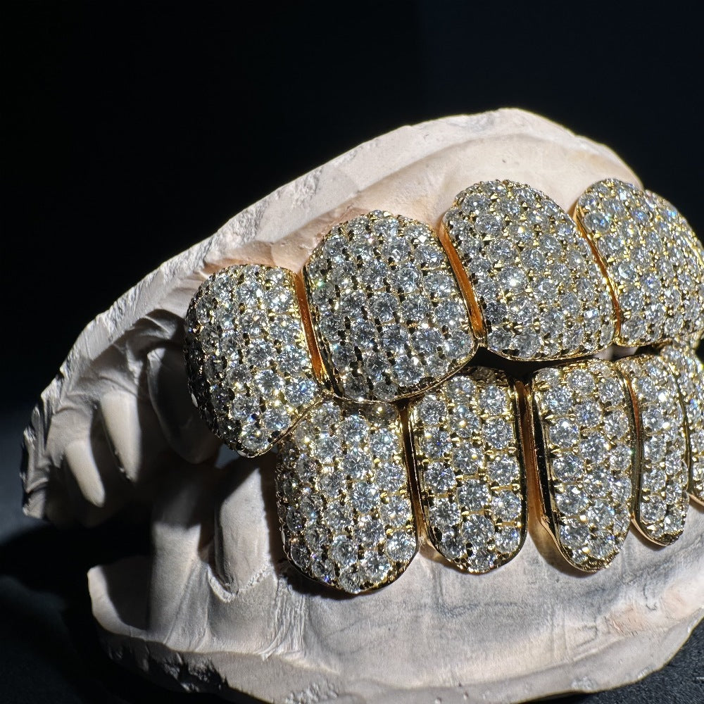 Gold S925 Moissanite Diamond Grillz Gubanlink